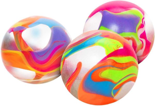 Schylling NeeDoh Marbleez - Groovy Glob Toy - Assorted Multi-Color Swirls - Ages 3 to Adult (Pack of 1)